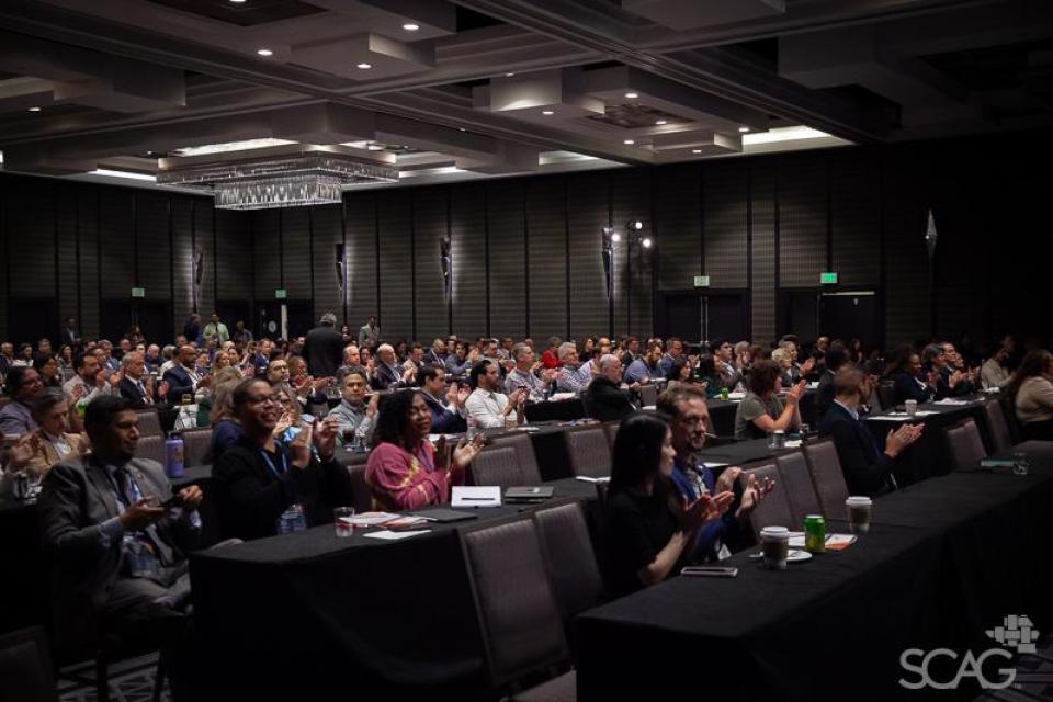 Attendees at the Economic Summit.