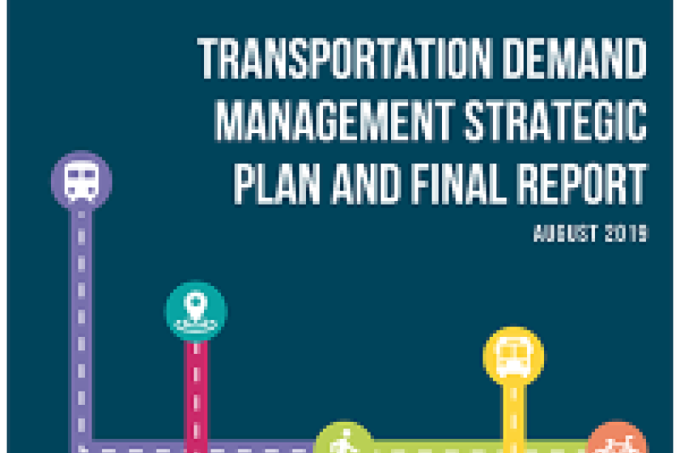 SCAG Transportation report cover with colorful route icons.
