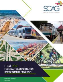 Collage of transport images with SCAG logo and text overlay.