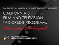 California film tax credit program cover, black with colorful logo.